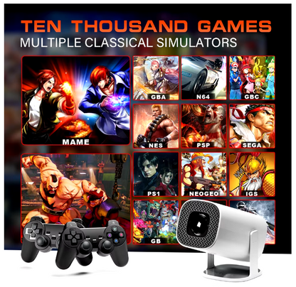 Proyector con Juegos Retro