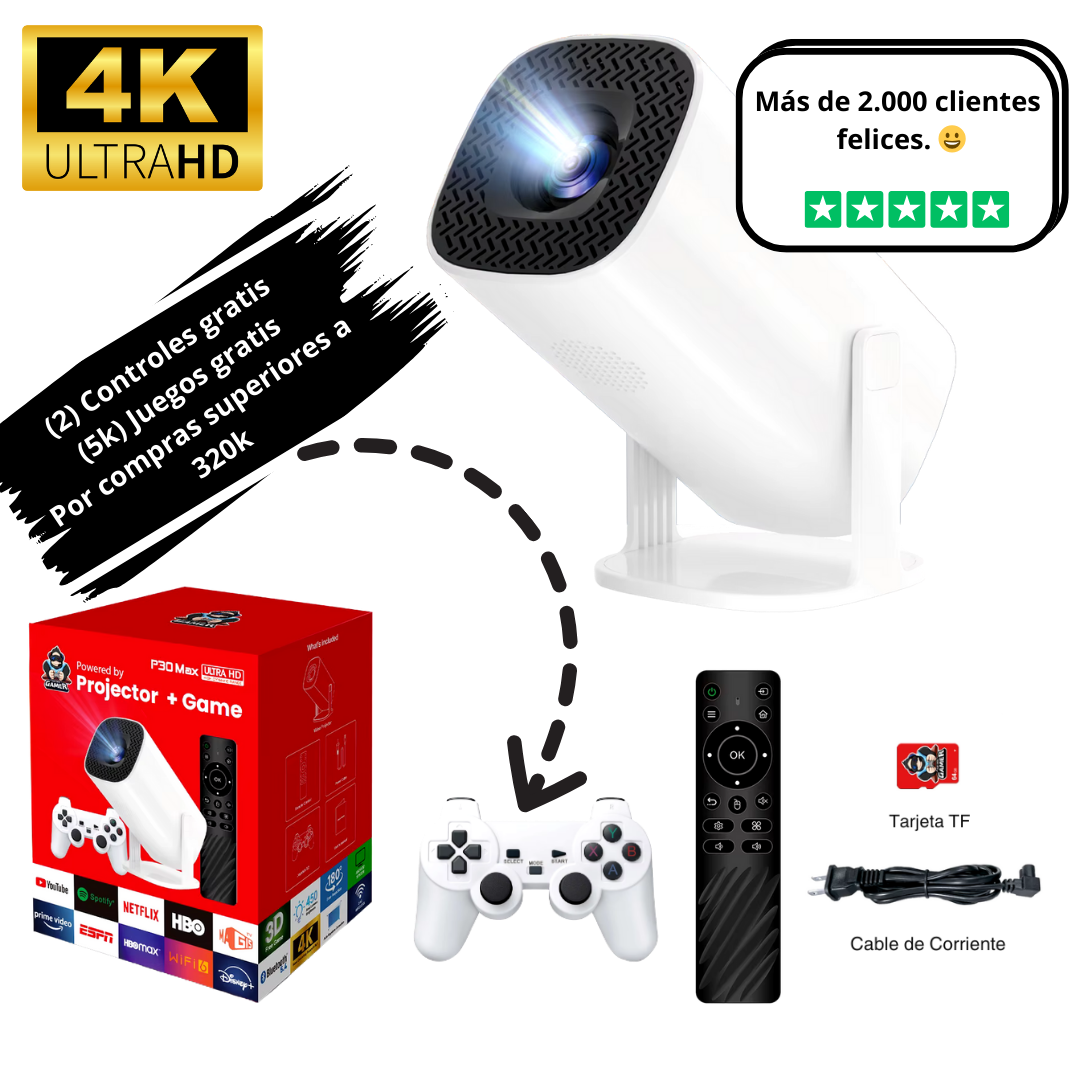 Proyector con Juegos Retro